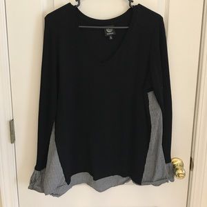 Bobeau top with shirt take back